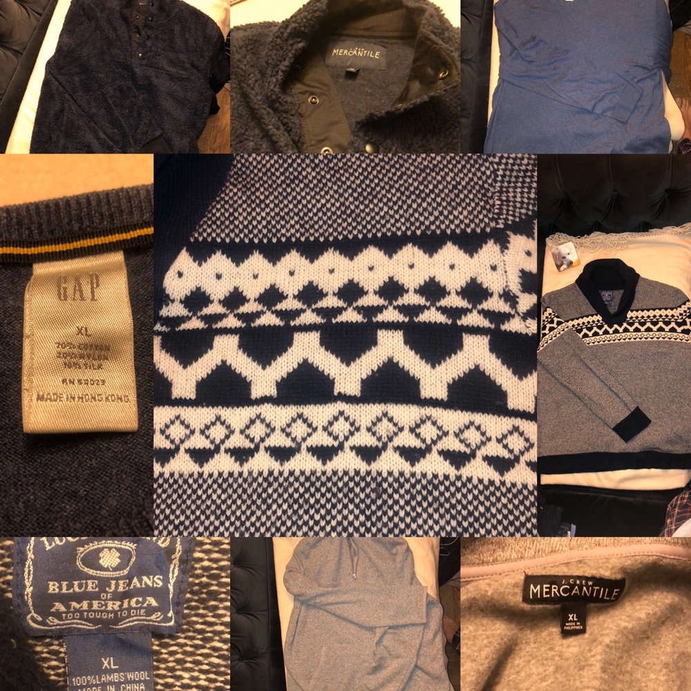 Wow! That’s a deal! all XL Sweaters!!!!